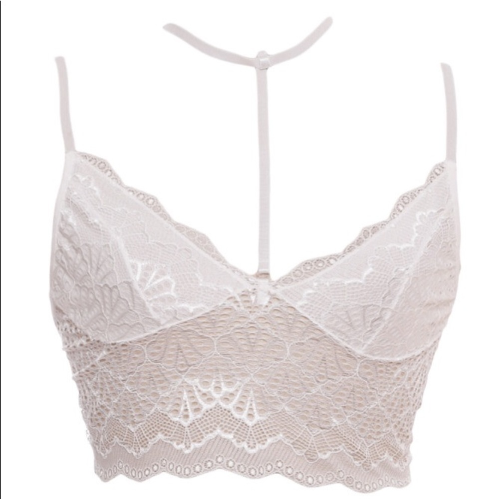 White lace bralette lingerie top
